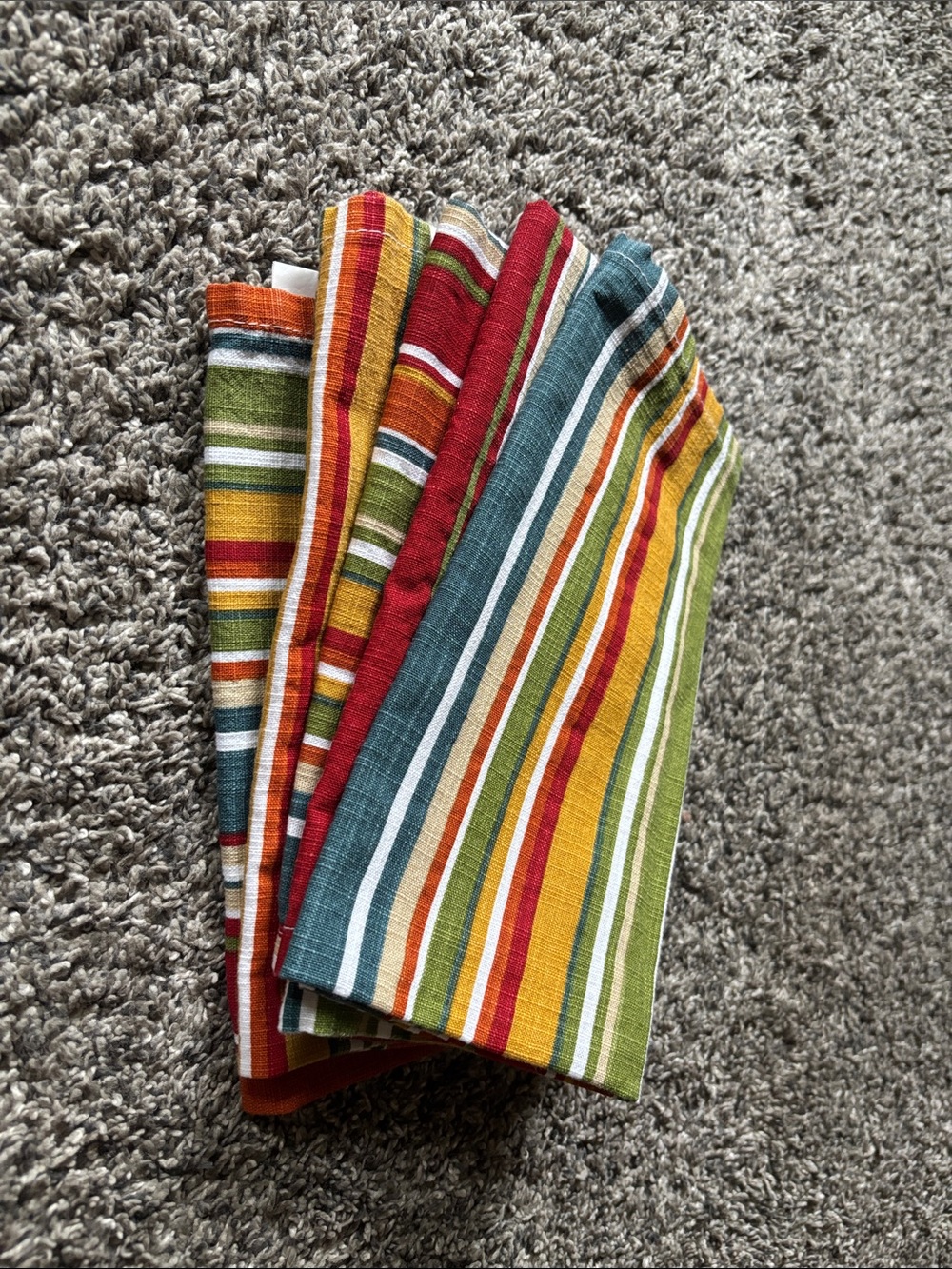 Multicolor Striped Cotton Napkins